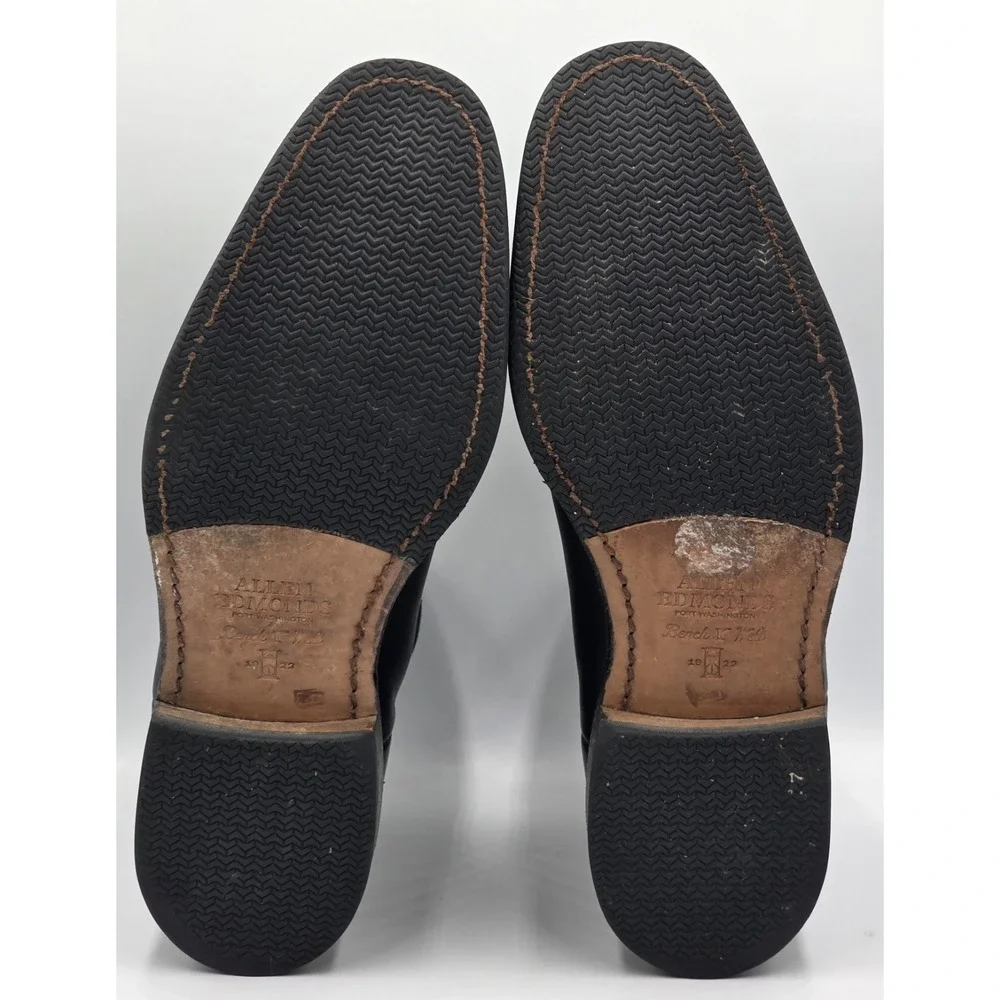 Allen Edmonds Liverpool Chelsea Boots Black Leather Men's 9.5 D USA 7522